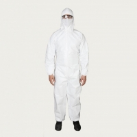 Disposable Hooded Laminated Non Woven Isolation Coverall